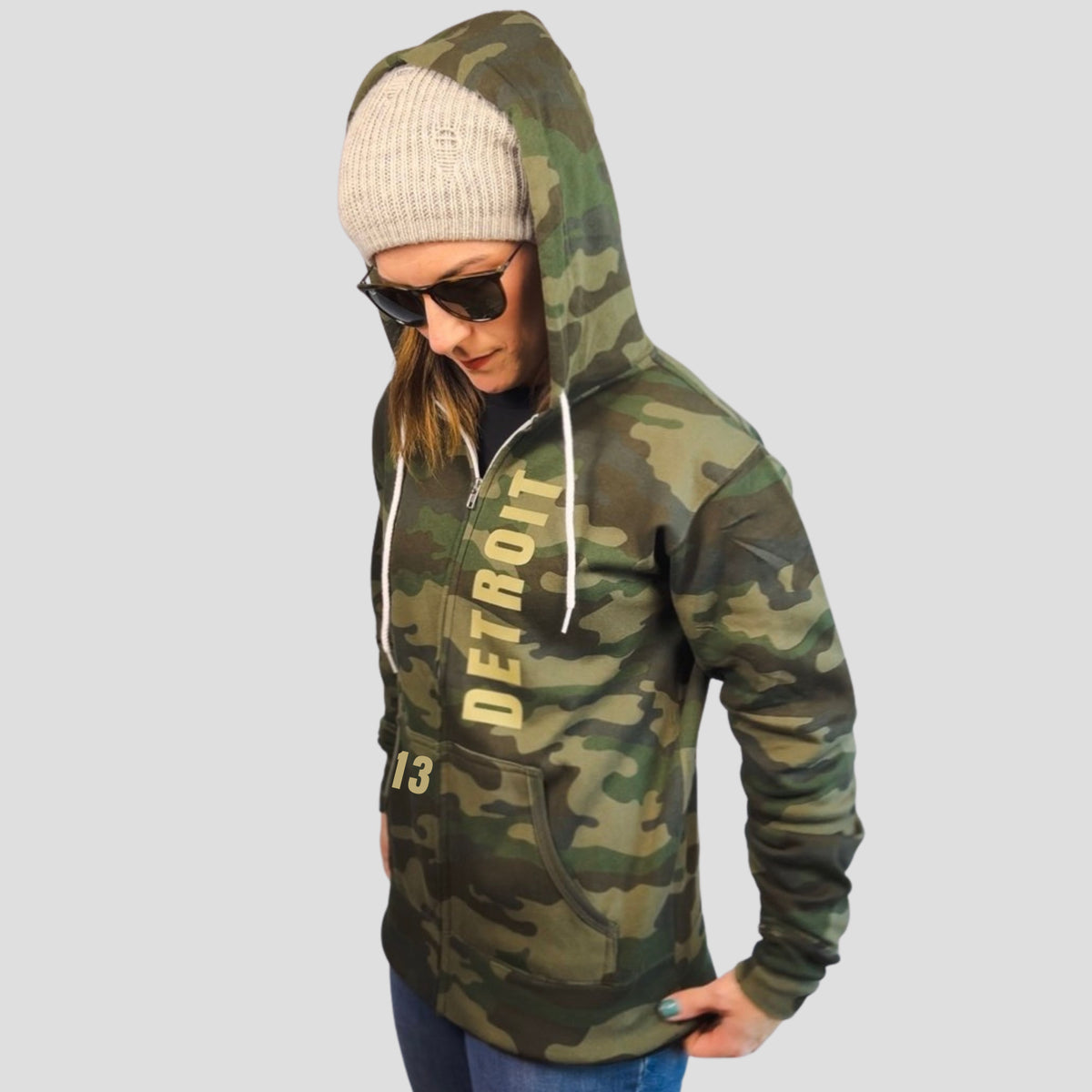 Detroit 313 Camo Full-Zip Hoodie