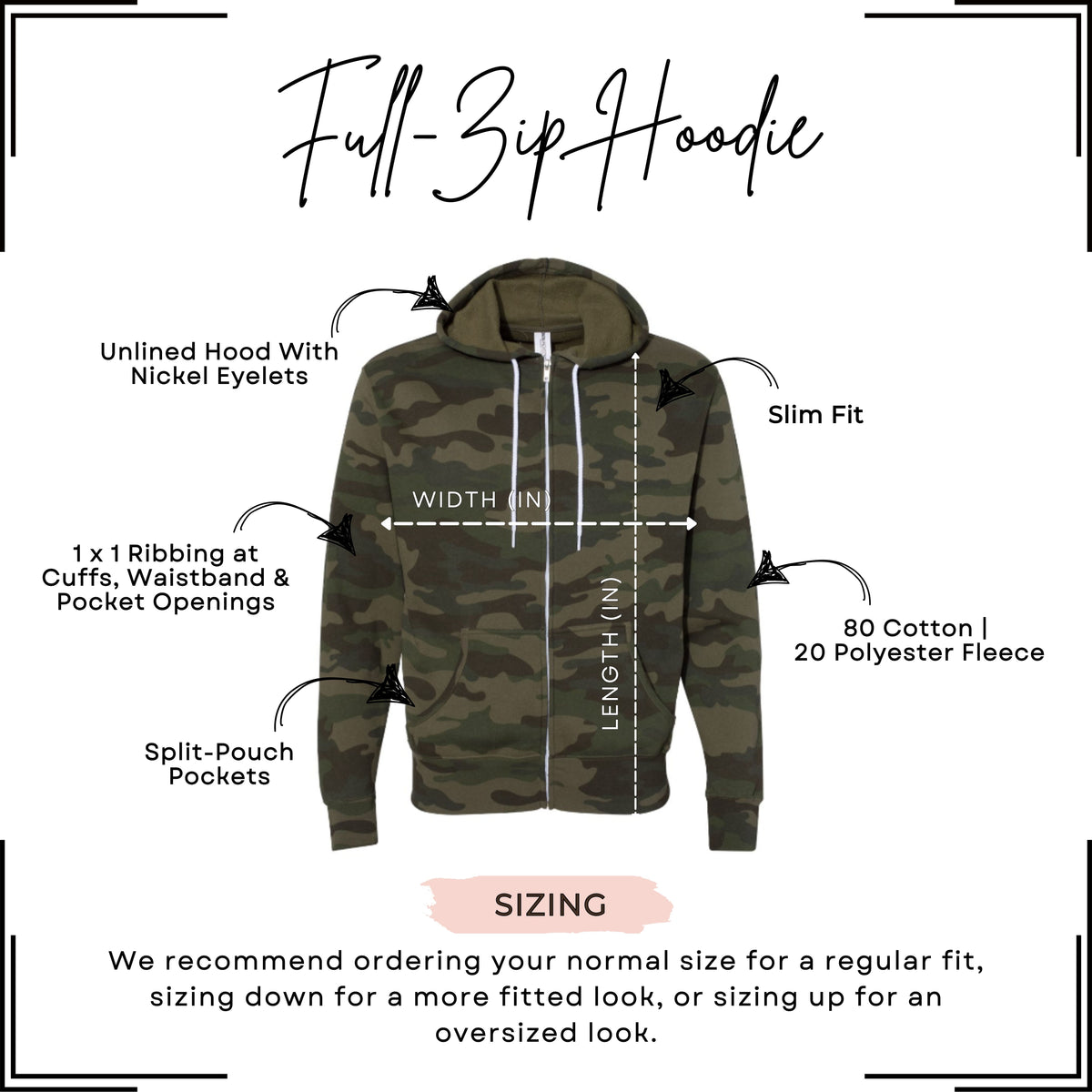 Detroit 313 Camo Full-Zip Hoodie