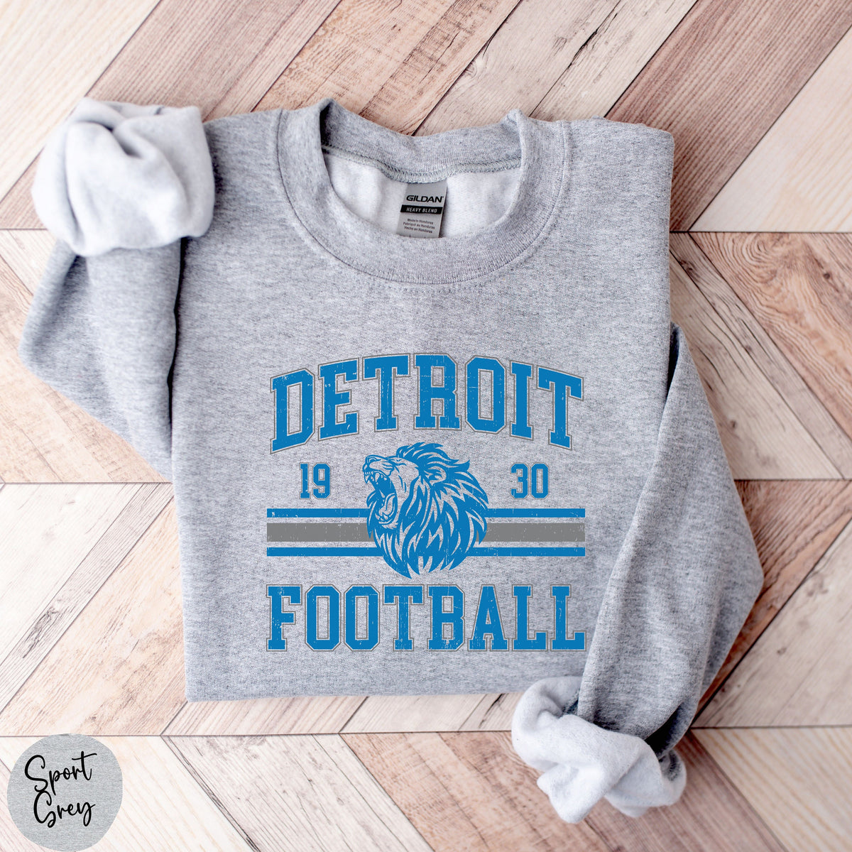 Vintage Detroit Football Mid-Weight Sweatshirt
