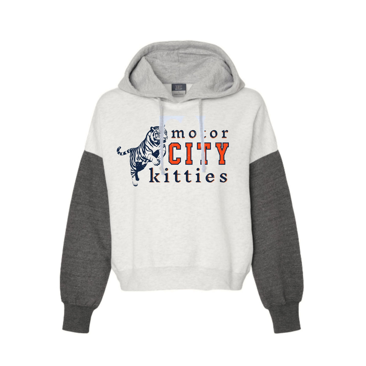 Motor City Kitties Cropped Hoodie | Detroit Baseball Game Day Top | Tigers Fan Shirt