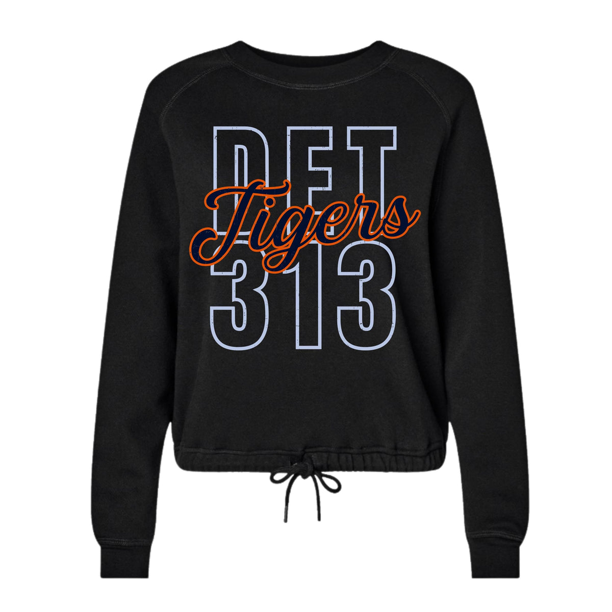 Vintage Tigers Baseball Sweatshirt with DET 313 | Retro Detroit Game Day Shirt