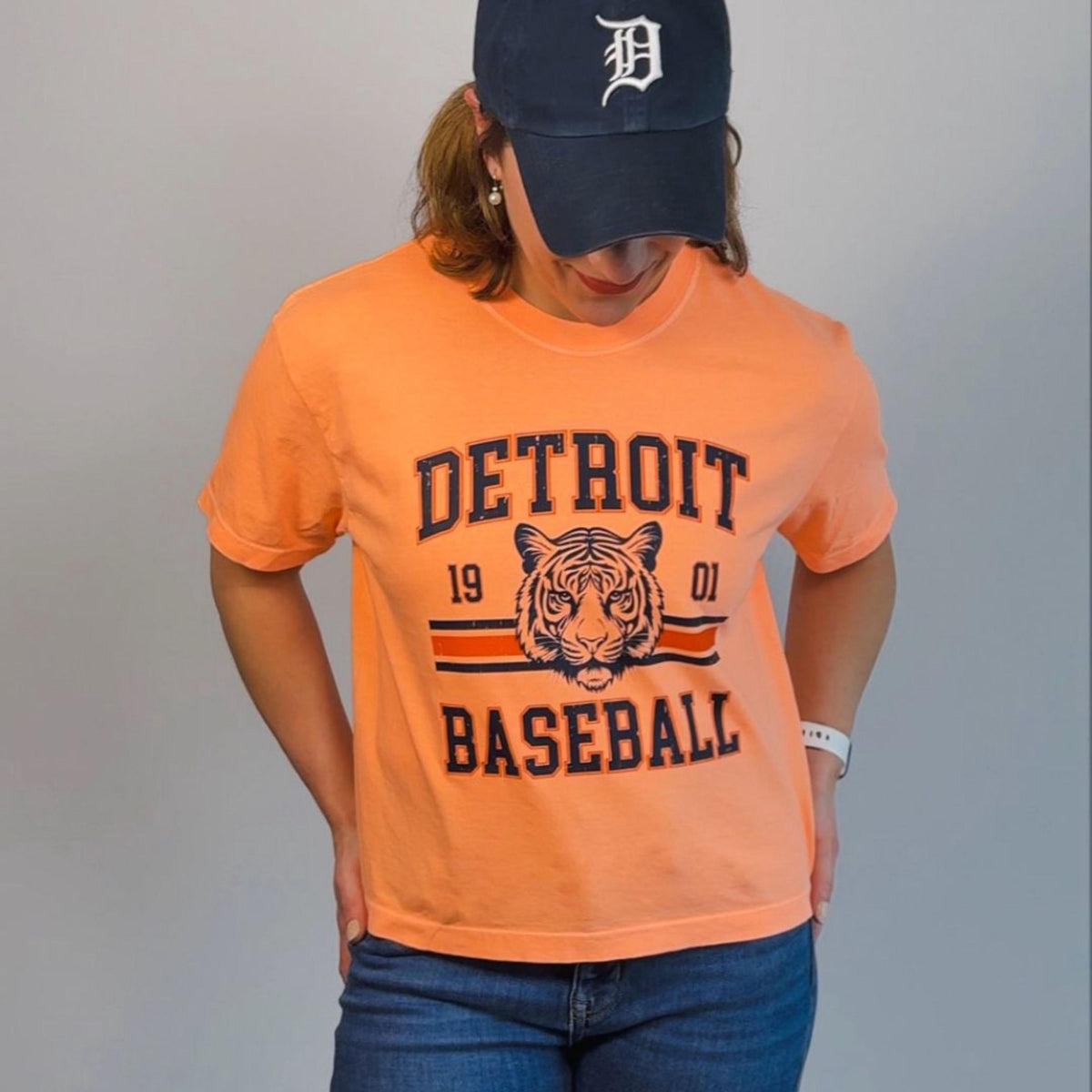 Detroit Baseball Vintage Shirt | Tigers Fan Tee | Retro Tiger Graphic Game Day