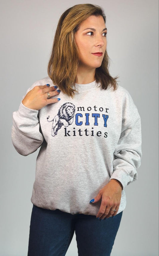 Motor City Kitties Crewneck | Detroit Football Sweatshirt
